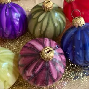 Vintage Blown Glass Ornaments 8pcs